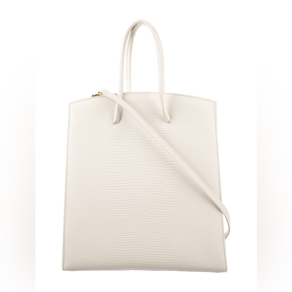 Little Liffner Twisted Lizard-Embossed Leather Tote